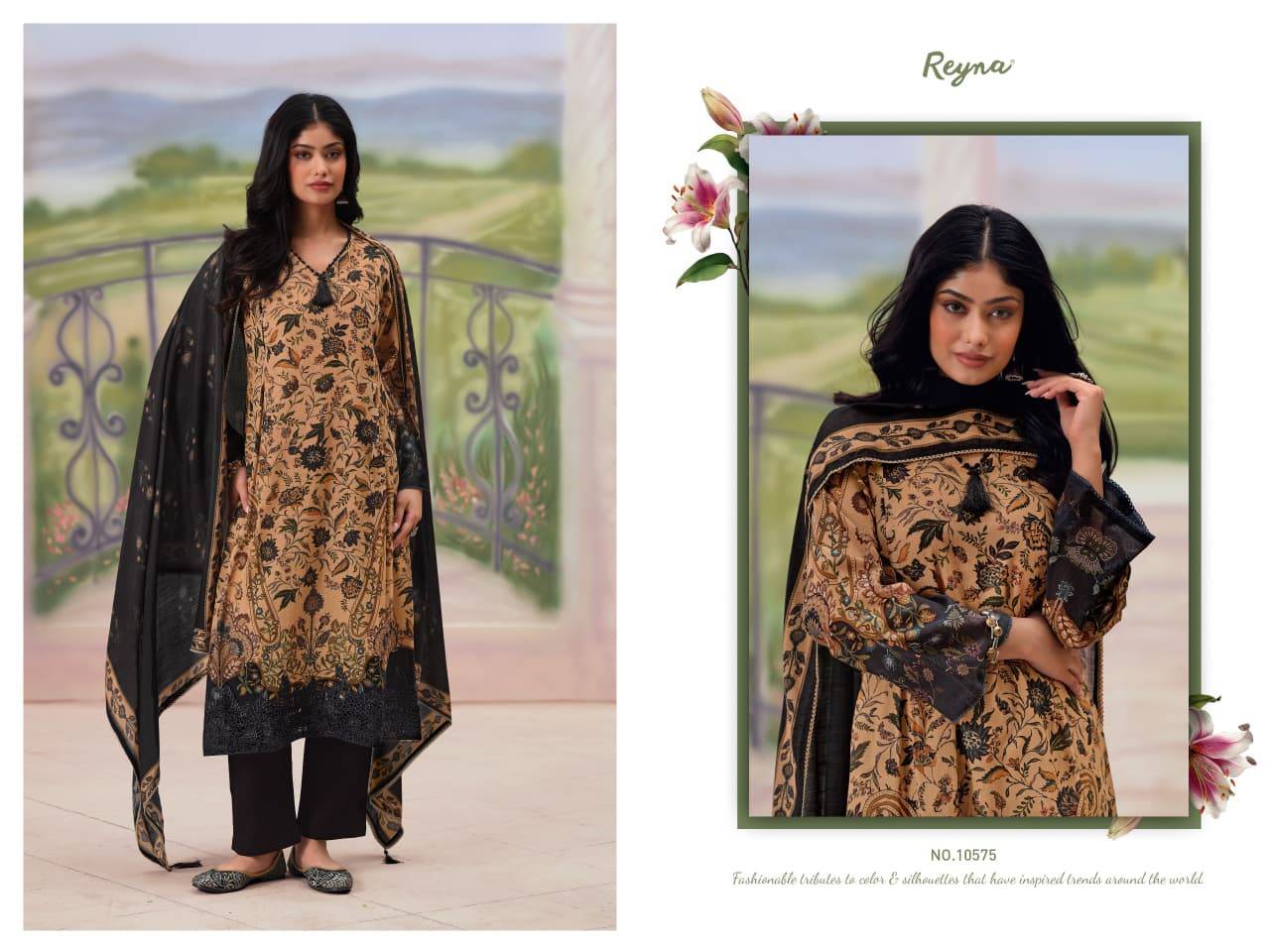 JUGNU By REYNA 10572 To 10575 Series Stylish Beautiful Colourful PURE BANARASI MUL Dresses At Wholesale Price
